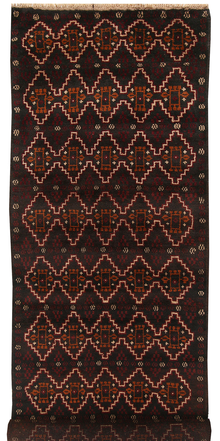 Black Baluchi 2' 9 x 7' 10 - No. 63450 - ALRUG Rug Store