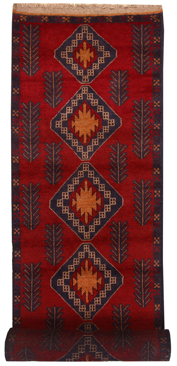 Firebrick Baluchi 2' 9 x 12' 7 - No. 63458 - ALRUG Rug Store