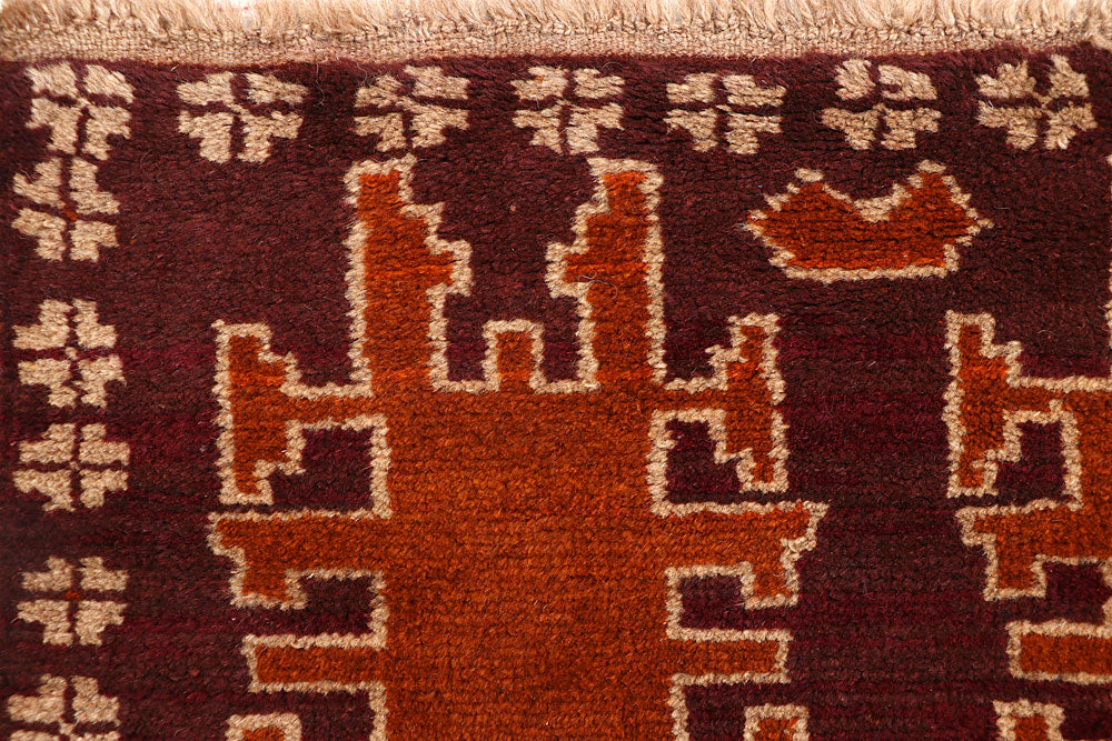 Maroon Baluchi 2' 9 x 12' 10 - No. 63460 - ALRUG Rug Store