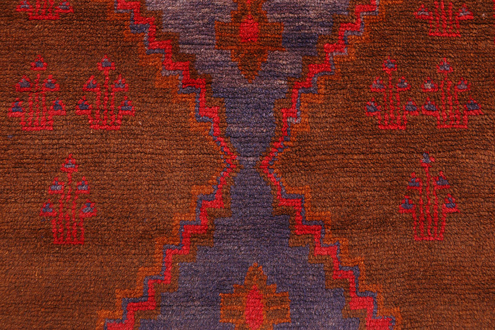 Saddle Brown Baluchi 2' 10 x 12' 7 - No. 63461 - ALRUG Rug Store