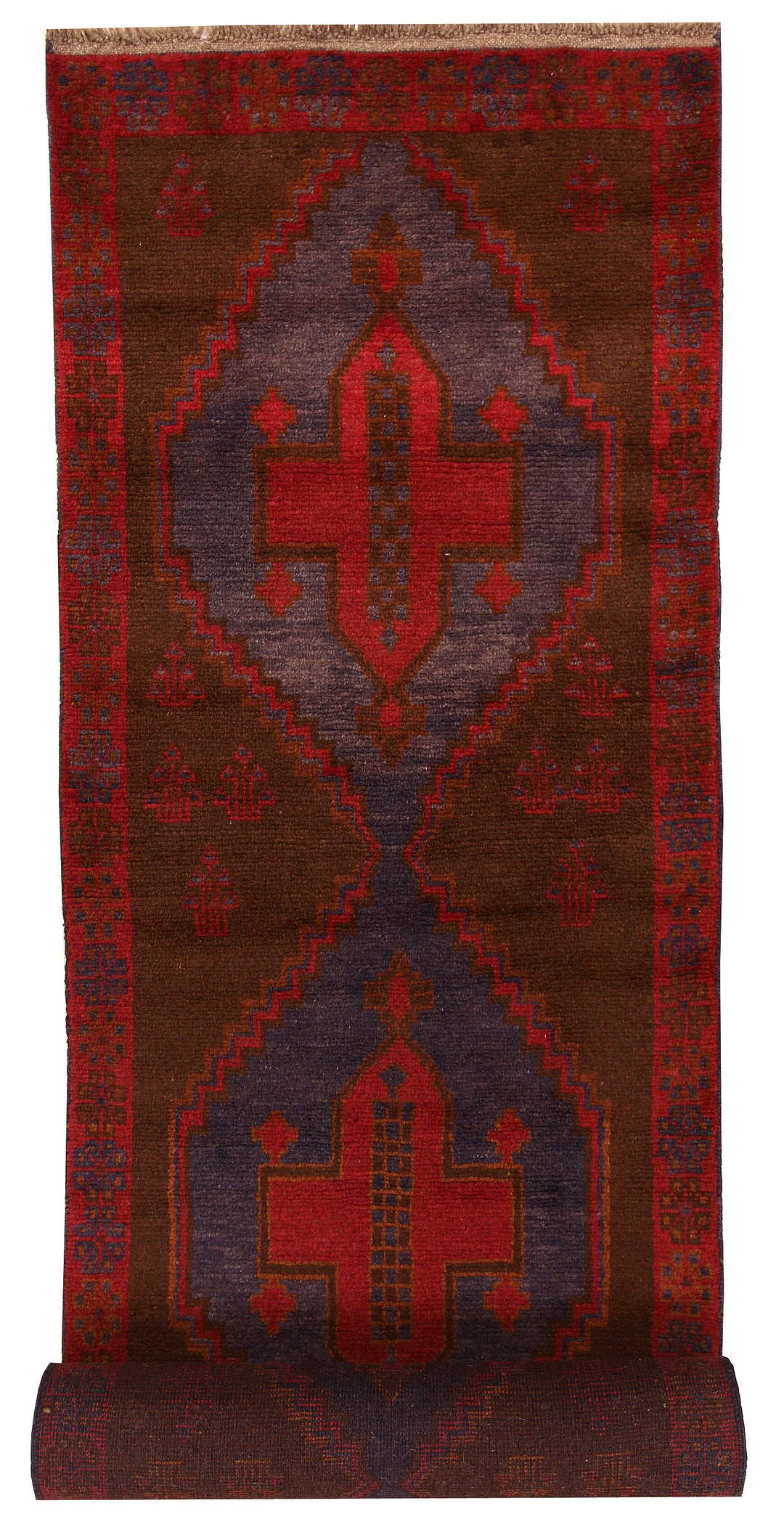 Saddle Brown Baluchi 2' 10 x 12' 7 - No. 63461 - ALRUG Rug Store