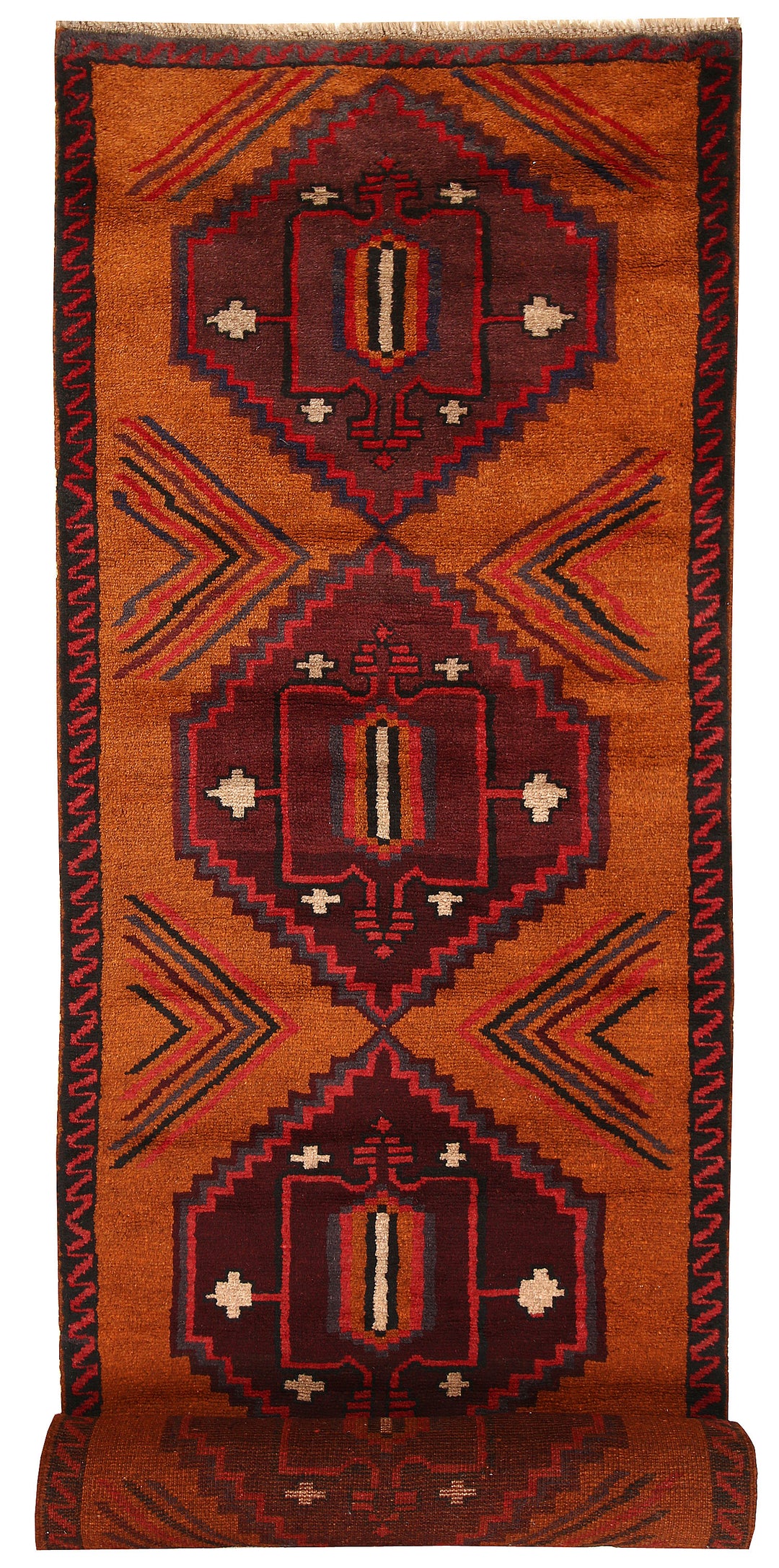 Sandy Brown Baluchi 2' 11 x 12' 4 - No. 63462 - ALRUG Rug Store