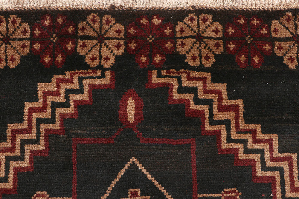 Black Baluchi 2' 10 x 12' 8 - No. 63464 - ALRUG Rug Store