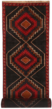 Black Baluchi 2' 10 x 13' 3 - No. 63469 - ALRUG Rug Store