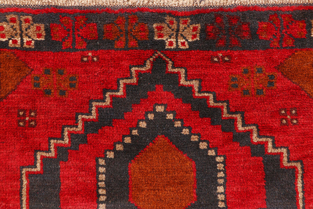 Firebrick Baluchi 2' 6 x 7' 5 - No. 63470 - ALRUG Rug Store