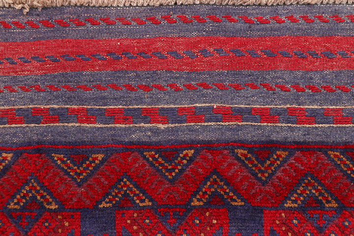 Dark Blue Mashwani 2' 7 x 12' - No. 63471 - ALRUG Rug Store