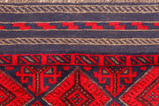 Dark Red Mashwani 2' 3 x 12' 6 - No. 63472 - ALRUG Rug Store