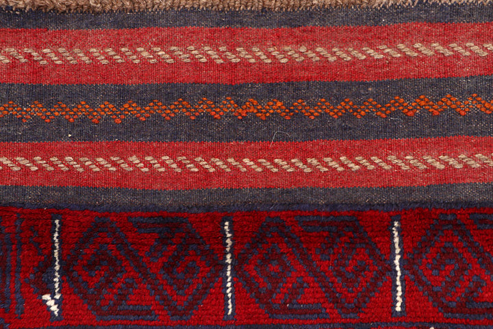 Dark Blue Mashwani 2' 4 x 11' 9 - No. 63474 - ALRUG Rug Store