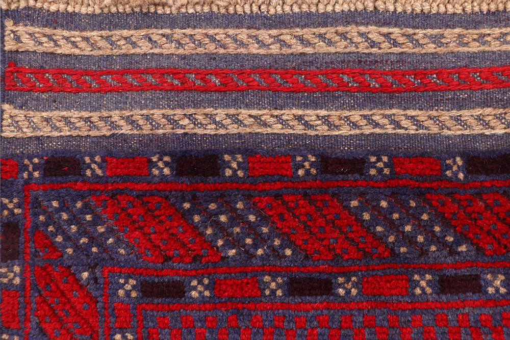 Dark Blue Mashwani 2' 3 x 11' 10 - No. 63476 - ALRUG Rug Store