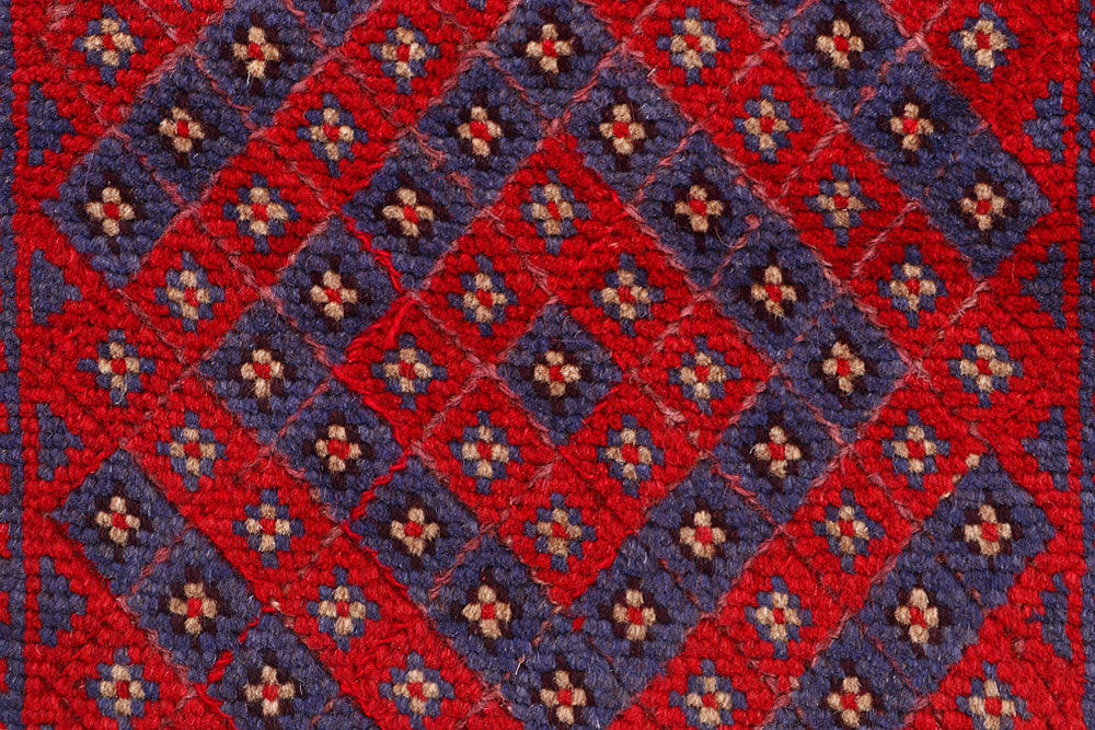 Dark Blue Mashwani 2' 3 x 11' 10 - No. 63476 - ALRUG Rug Store