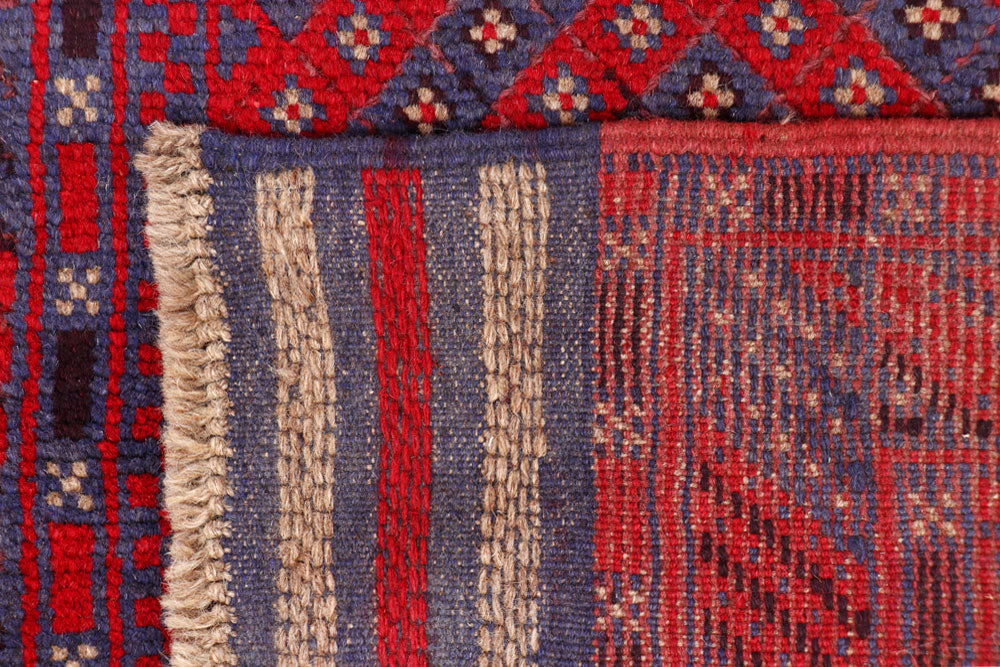 Dark Blue Mashwani 2' 3 x 11' 10 - No. 63476 - ALRUG Rug Store