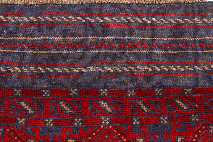 Dark Blue Mashwani 2' 4 x 11' 8 - No. 63477 - ALRUG Rug Store