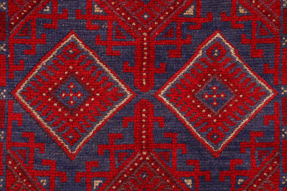 Dark Blue Mashwani 2' 4 x 11' 8 - No. 63477 - ALRUG Rug Store