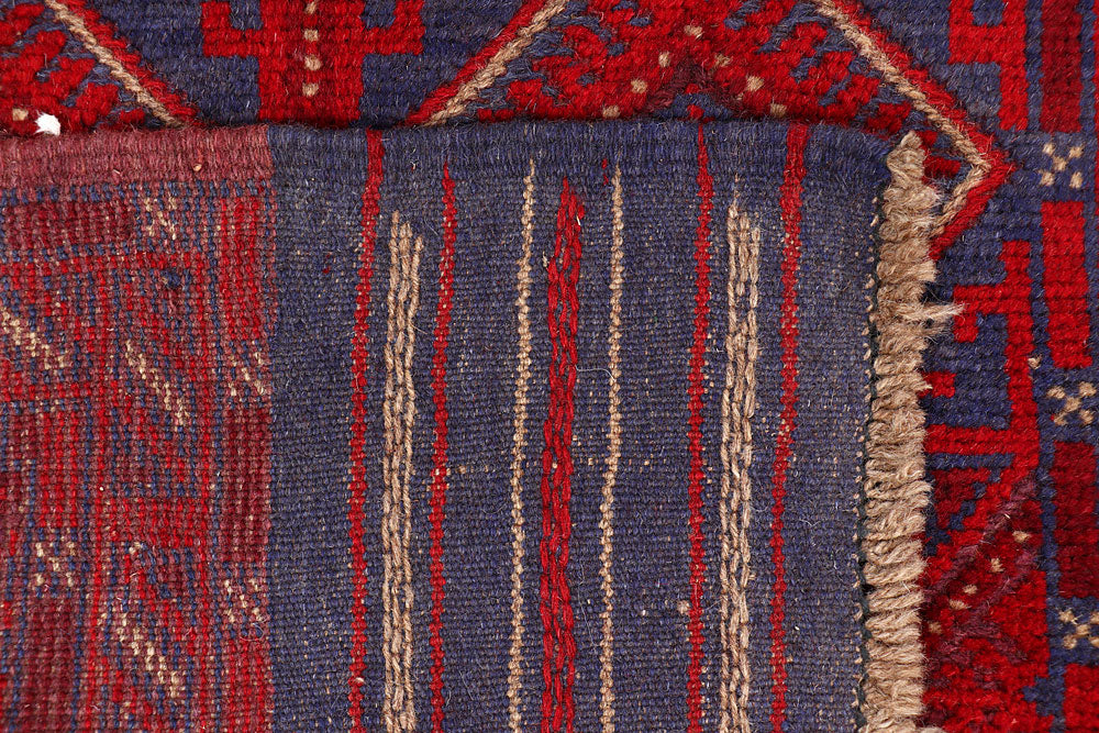 Dark Blue Mashwani 2' 4 x 11' 8 - No. 63477 - ALRUG Rug Store