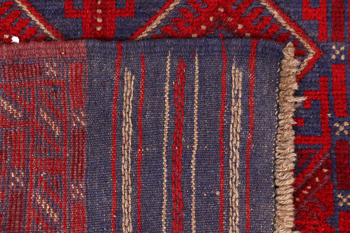 Dark Blue Mashwani 2' 4 x 11' 8 - No. 63477 - ALRUG Rug Store