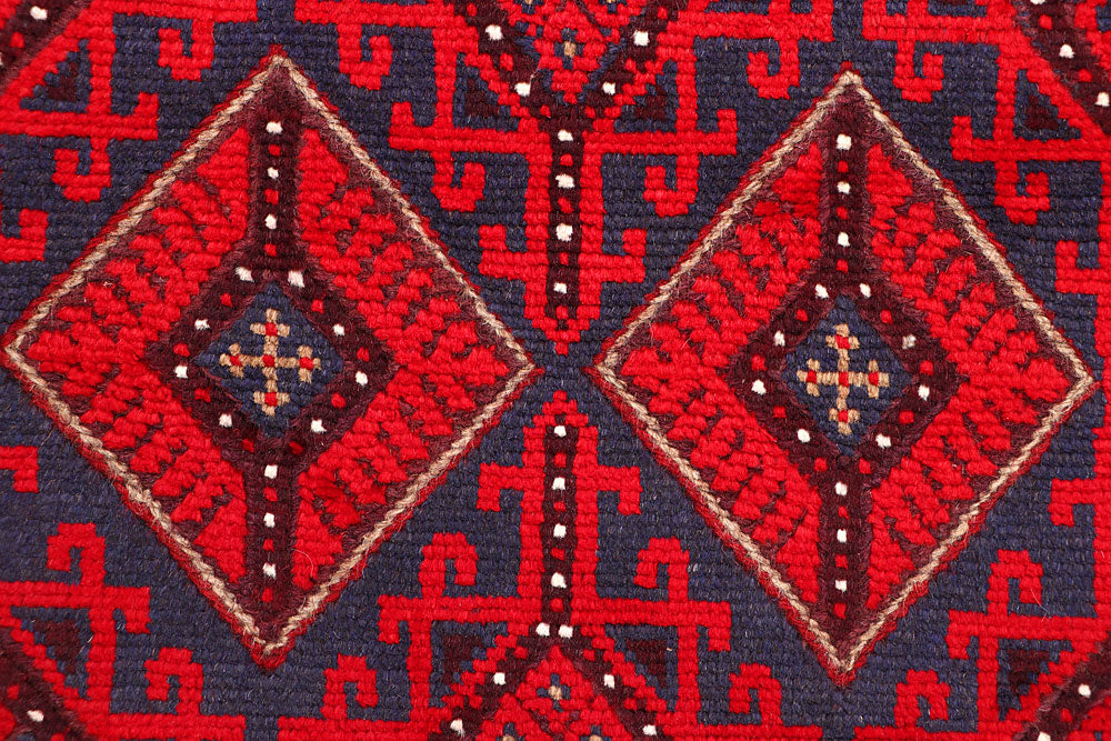 Dark Blue Mashwani 2' 2 x 12' - No. 63479 - ALRUG Rug Store