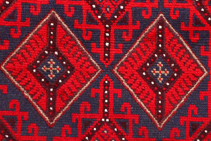 Dark Blue Mashwani 2' 2 x 12' - No. 63479 - ALRUG Rug Store