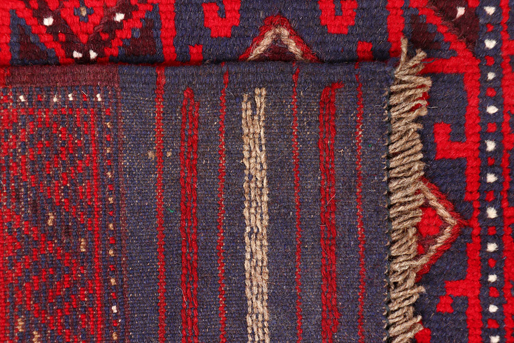 Dark Blue Mashwani 2' 2 x 12' - No. 63479 - ALRUG Rug Store