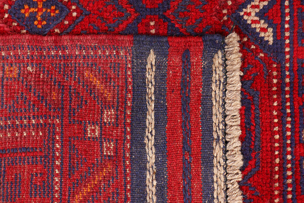 Dark Red Mashwani 2' 6 x 12' - No. 63483 - ALRUG Rug Store