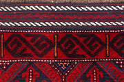 Dark Red Mashwani 2' 4 x 11' 9 - No. 63484 - ALRUG Rug Store