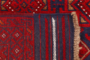 Dark Red Mashwani 2' 4 x 11' 10 - No. 63488 - ALRUG Rug Store