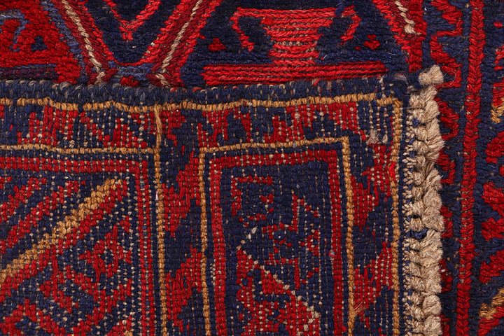 Dark Red Mashwani 2' 5 x 12' 4 - No. 63497 - ALRUG Rug Store