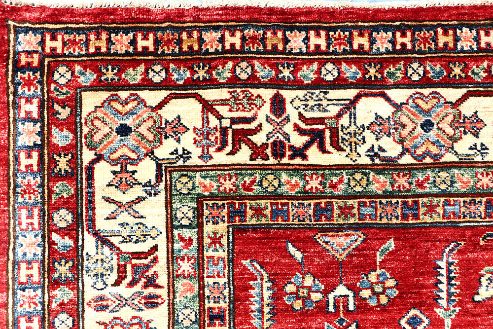 Dark Red Kazak 5' 7 x 8' 4 - No. 63511 - ALRUG Rug Store