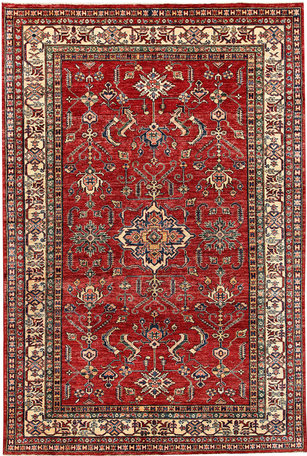 Dark Red Kazak 5' 7 x 8' 4 - No. 63511 - ALRUG Rug Store