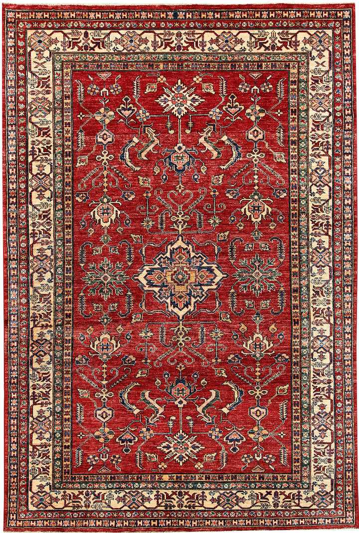 Dark Red Kazak 5' 7 x 8' 4 - No. 63511 - ALRUG Rug Store