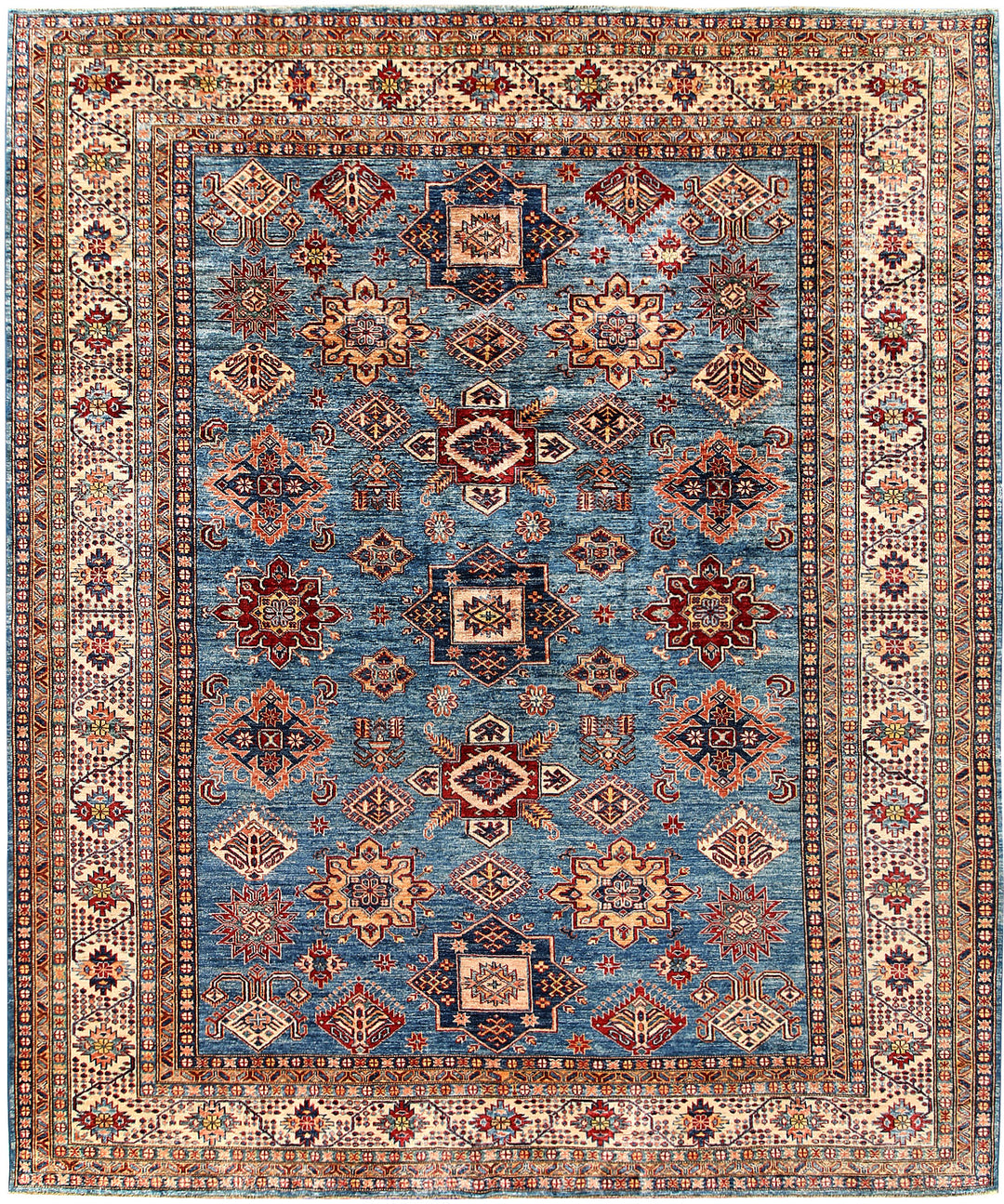 Steel Blue Kazak 8' 2 x 9' 8 - No. 63512 - ALRUG Rug Store