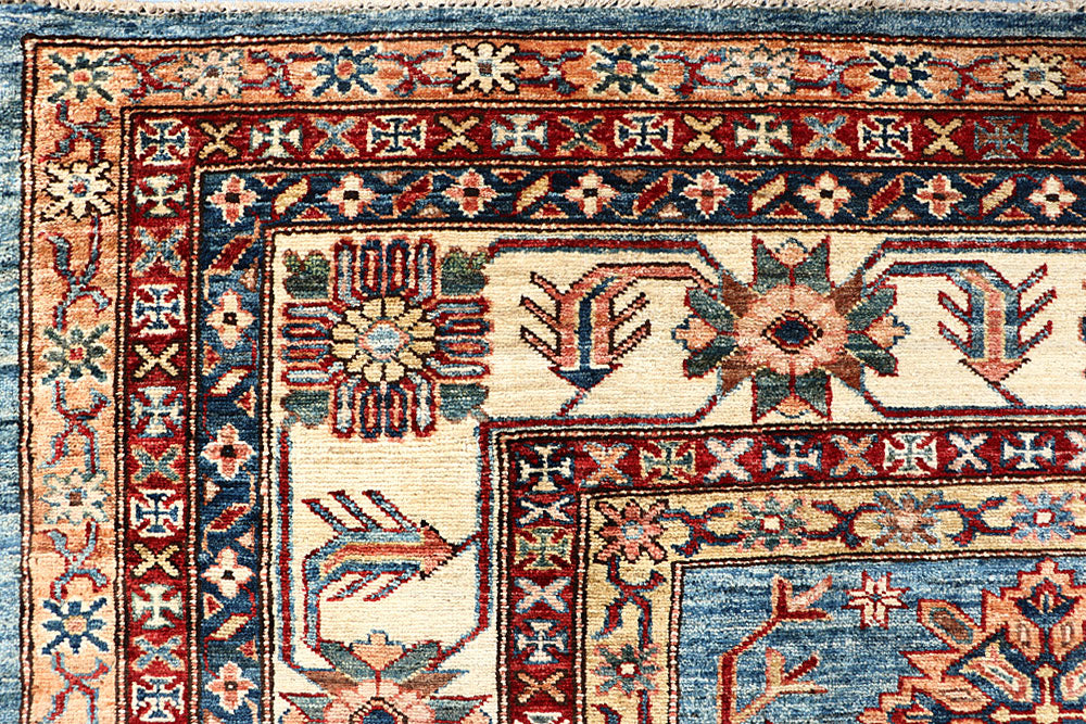 Steel Blue Kazak 8' 1 x 9' 11 - No. 63514 - ALRUG Rug Store