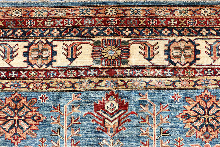Steel Blue Kazak 8' 1 x 9' 11 - No. 63514 - ALRUG Rug Store