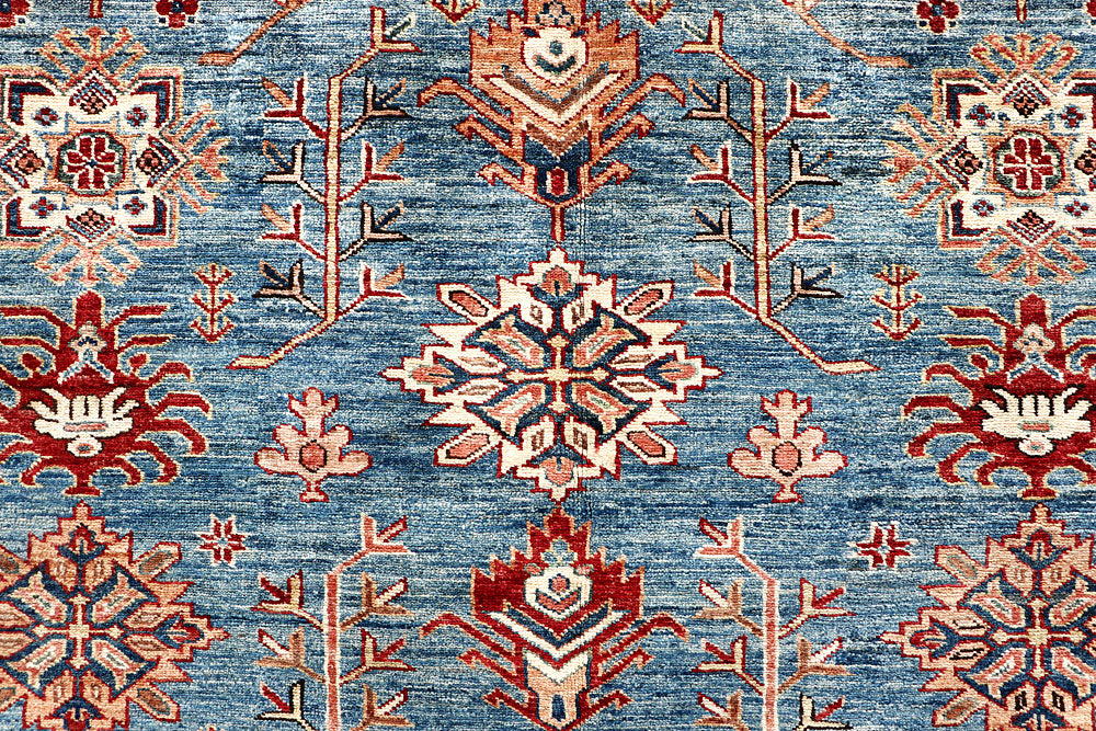 Steel Blue Kazak 8' 1 x 9' 11 - No. 63514 - ALRUG Rug Store