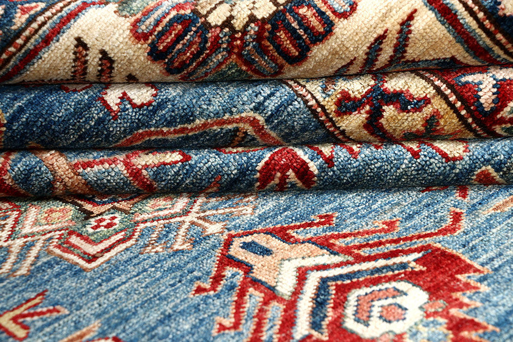 Steel Blue Kazak 8' 1 x 9' 11 - No. 63514 - ALRUG Rug Store