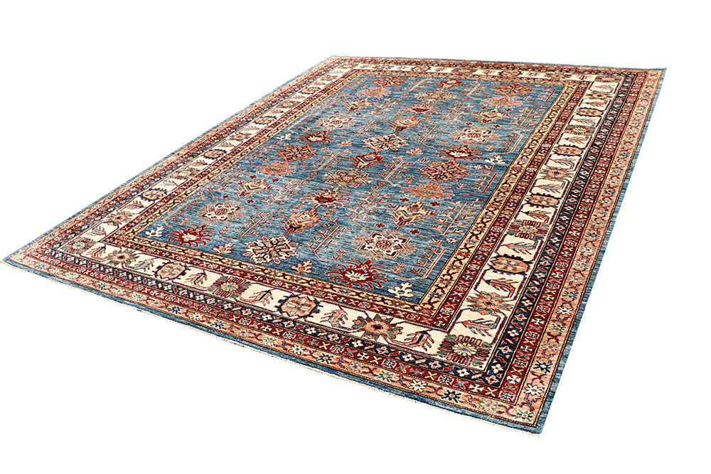 Steel Blue Kazak 8' 1 x 9' 11 - No. 63514 - ALRUG Rug Store