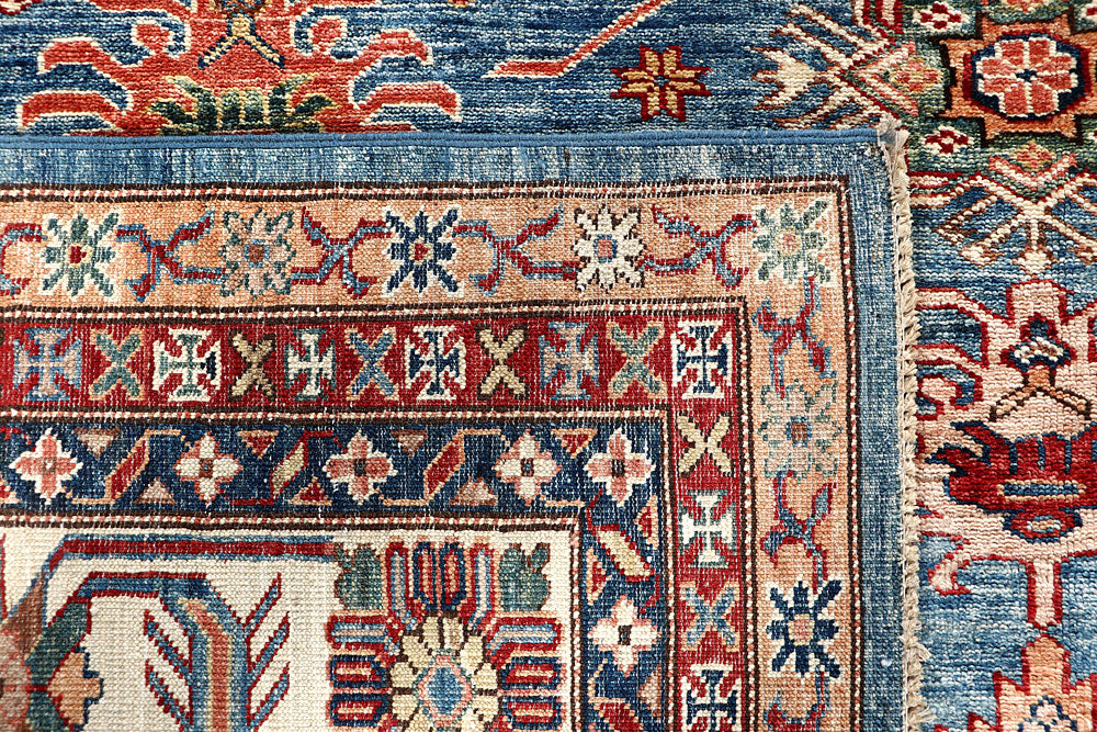 Steel Blue Kazak 8' 1 x 9' 11 - No. 63514 - ALRUG Rug Store