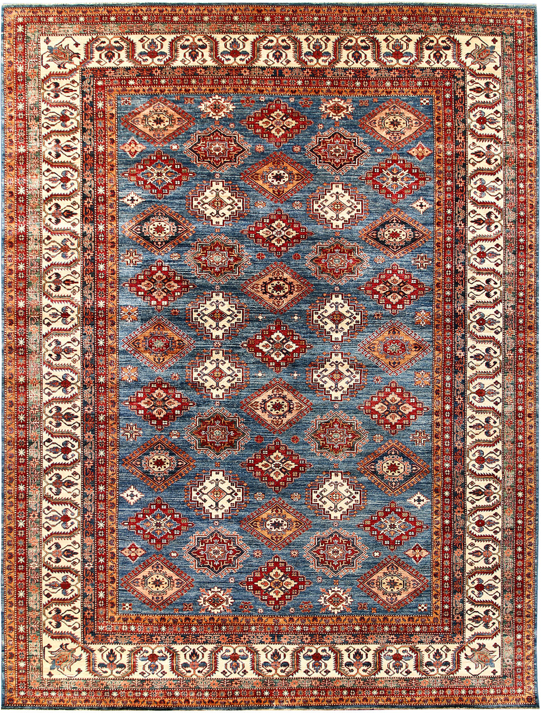 Steel Blue Kazak 10' x 13' 2 - No. 63518 - ALRUG Rug Store