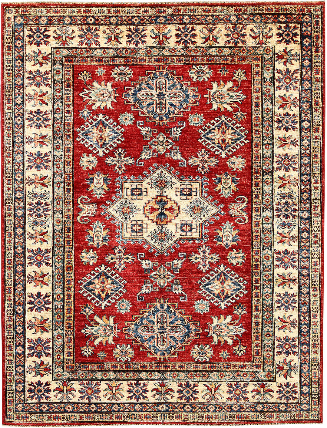Dark Red Kazak 5' x 6' 6 - No. 63521 - ALRUG Rug Store