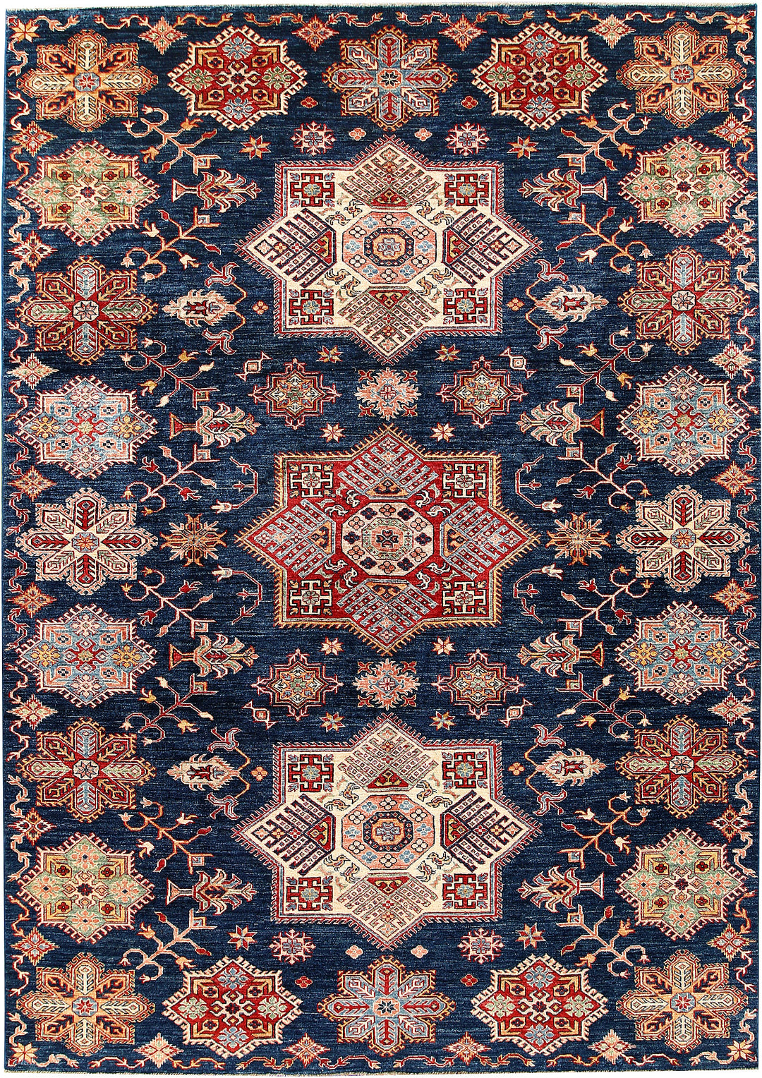 Dark Blue Kazak 6' 9 x 9' 5 - No. 63530 - ALRUG Rug Store