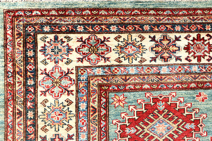 Dark Sea Green Kazak 8' 1 x 10' - No. 63531 - ALRUG Rug Store