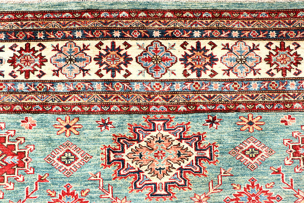 Dark Sea Green Kazak 8' 1 x 10' - No. 63531 - ALRUG Rug Store