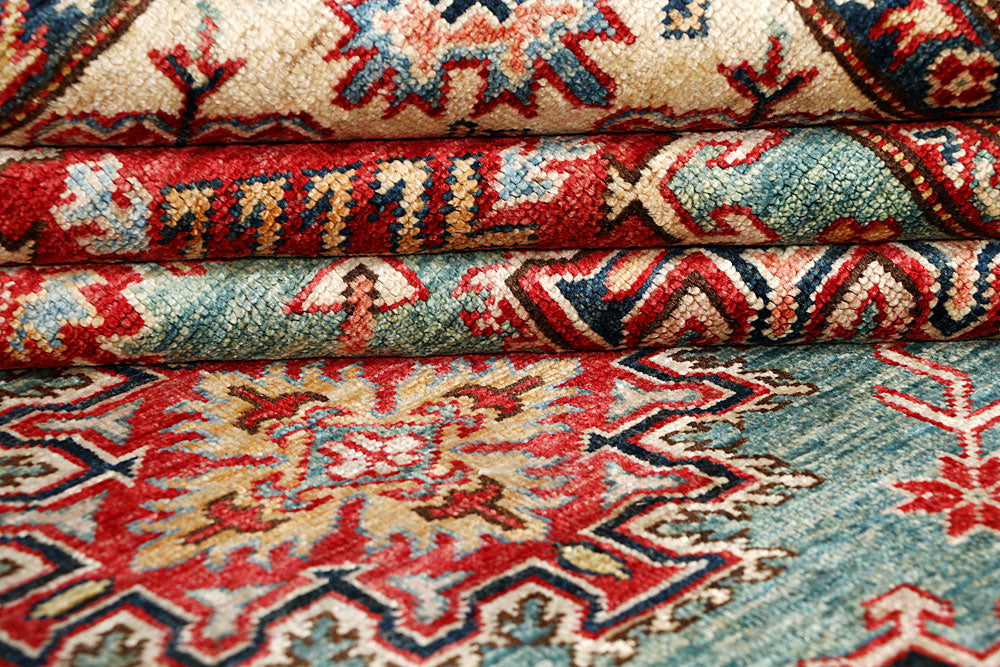 Dark Sea Green Kazak 8' 1 x 10' - No. 63531 - ALRUG Rug Store