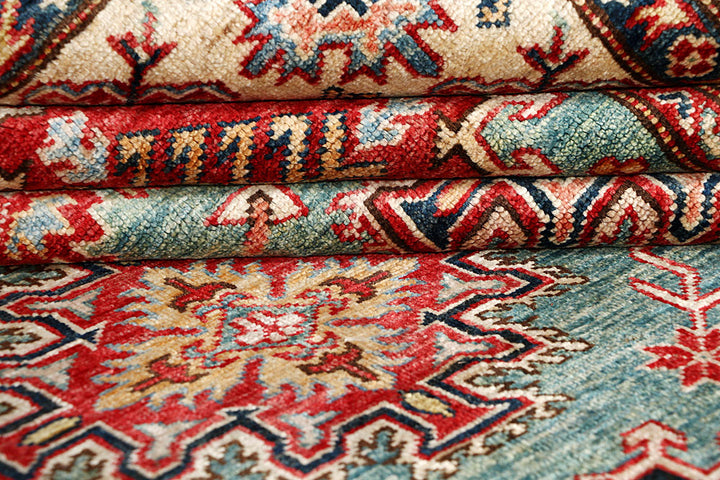 Dark Sea Green Kazak 8' 1 x 10' - No. 63531 - ALRUG Rug Store