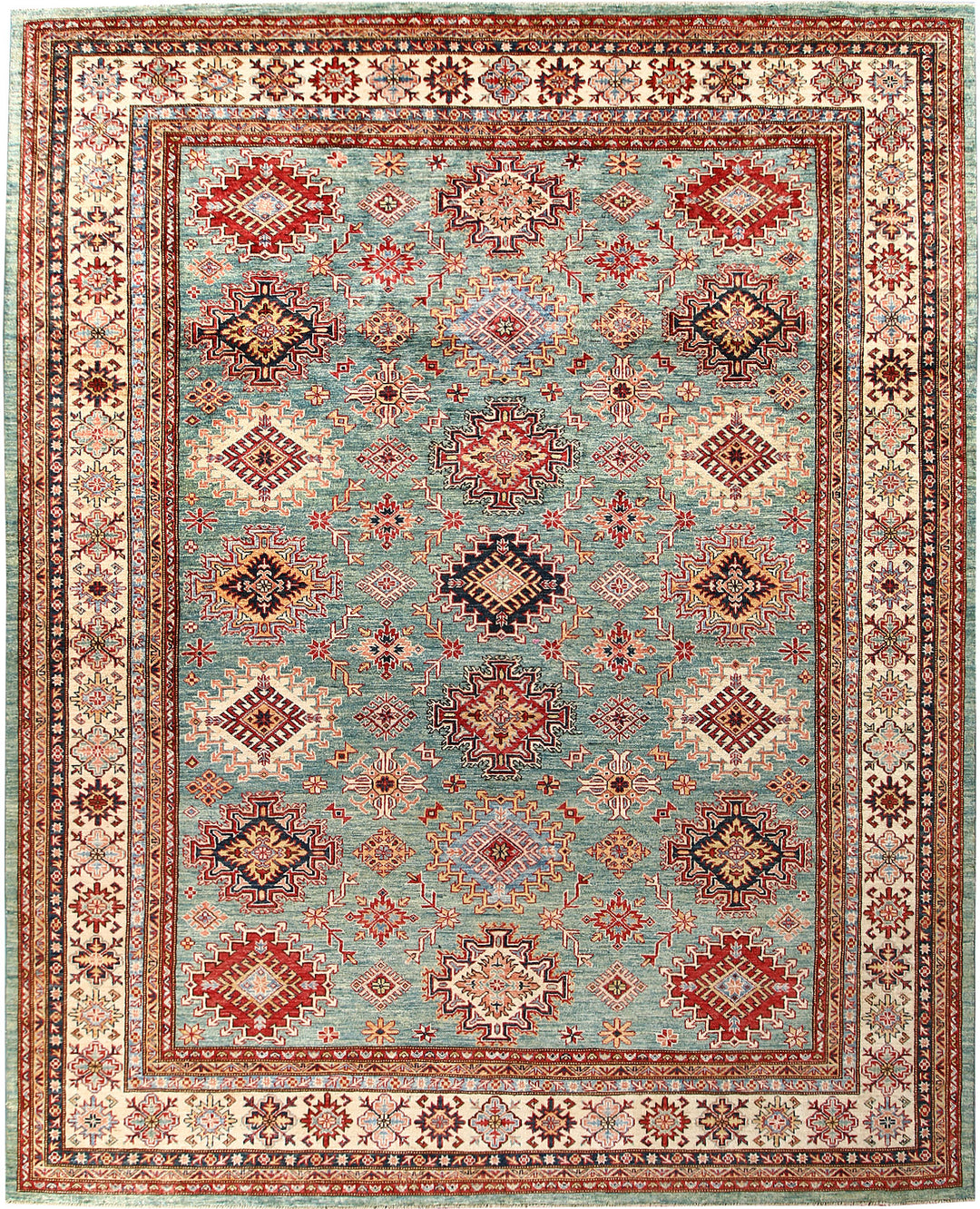 Dark Sea Green Kazak 8' 1 x 10' - No. 63531 - ALRUG Rug Store