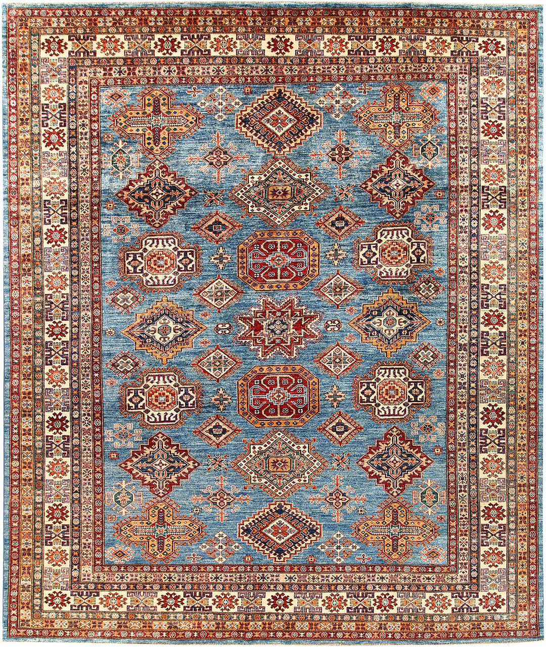 Steel Blue Kazak 8' 2 x 9' 9 - No. 63532 - ALRUG Rug Store