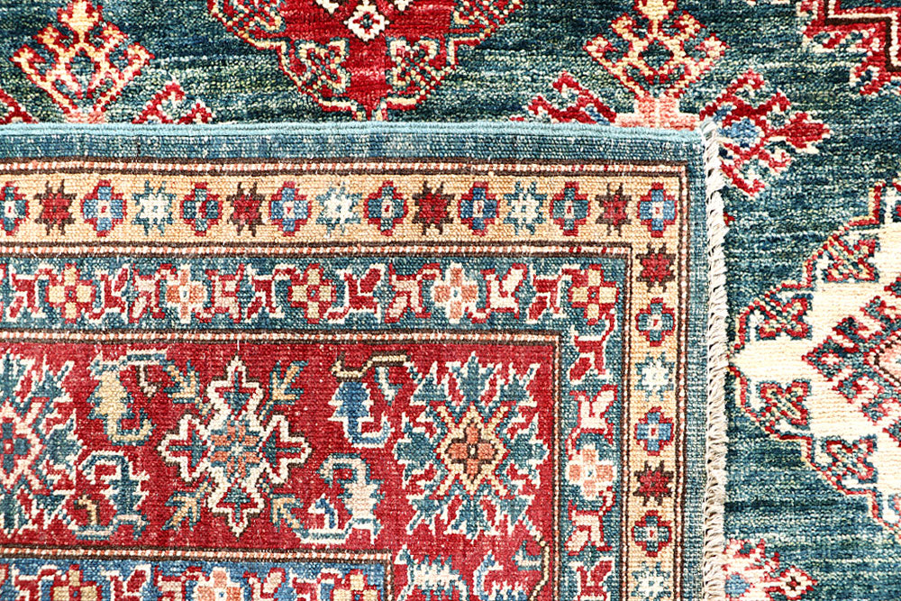 Dark Sea Green Kazak 5' 8 x 7' 10 - No. 63535 - ALRUG Rug Store