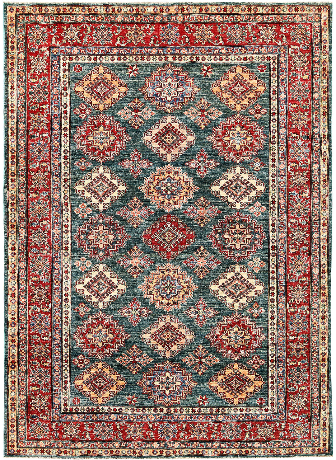 Dark Sea Green Kazak 5' 8 x 7' 10 - No. 63535 - ALRUG Rug Store