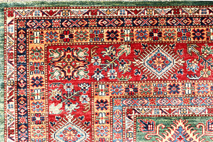 Dark Sea Green Kazak 10' x 13' 1 - No. 63536 - ALRUG Rug Store