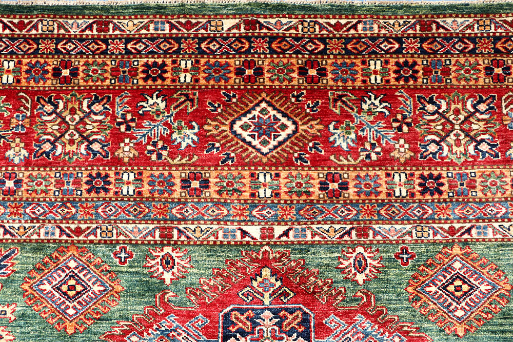 Dark Sea Green Kazak 10' x 13' 1 - No. 63536 - ALRUG Rug Store