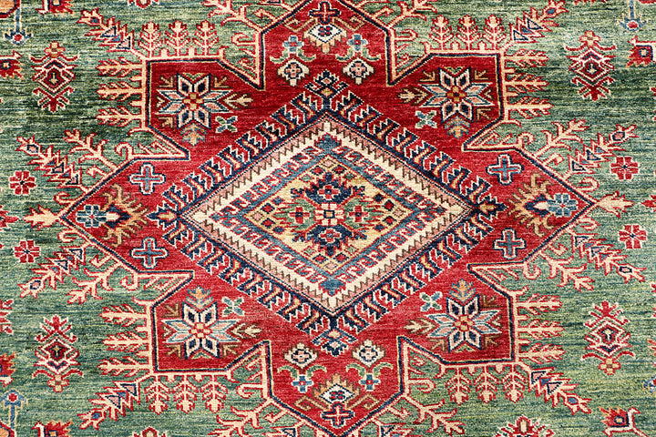 Dark Sea Green Kazak 10' x 13' 1 - No. 63536 - ALRUG Rug Store